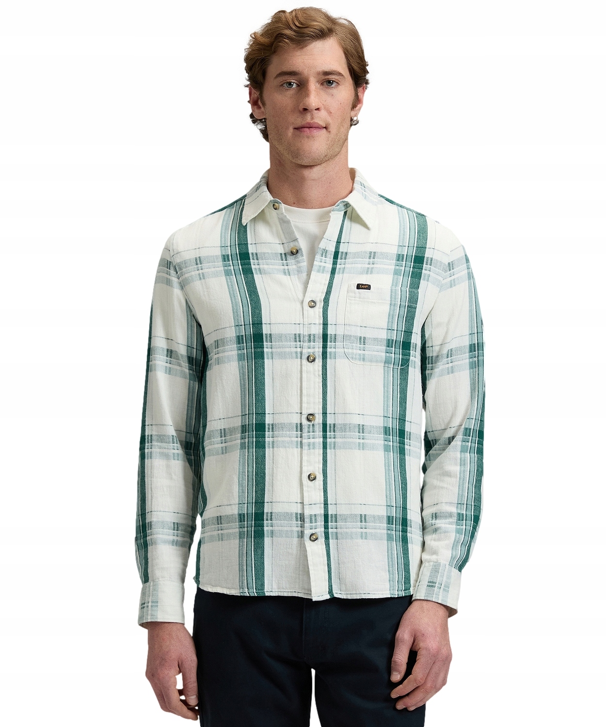 Košile Lee Leesure Shirt 112377248 Algae Plaid M