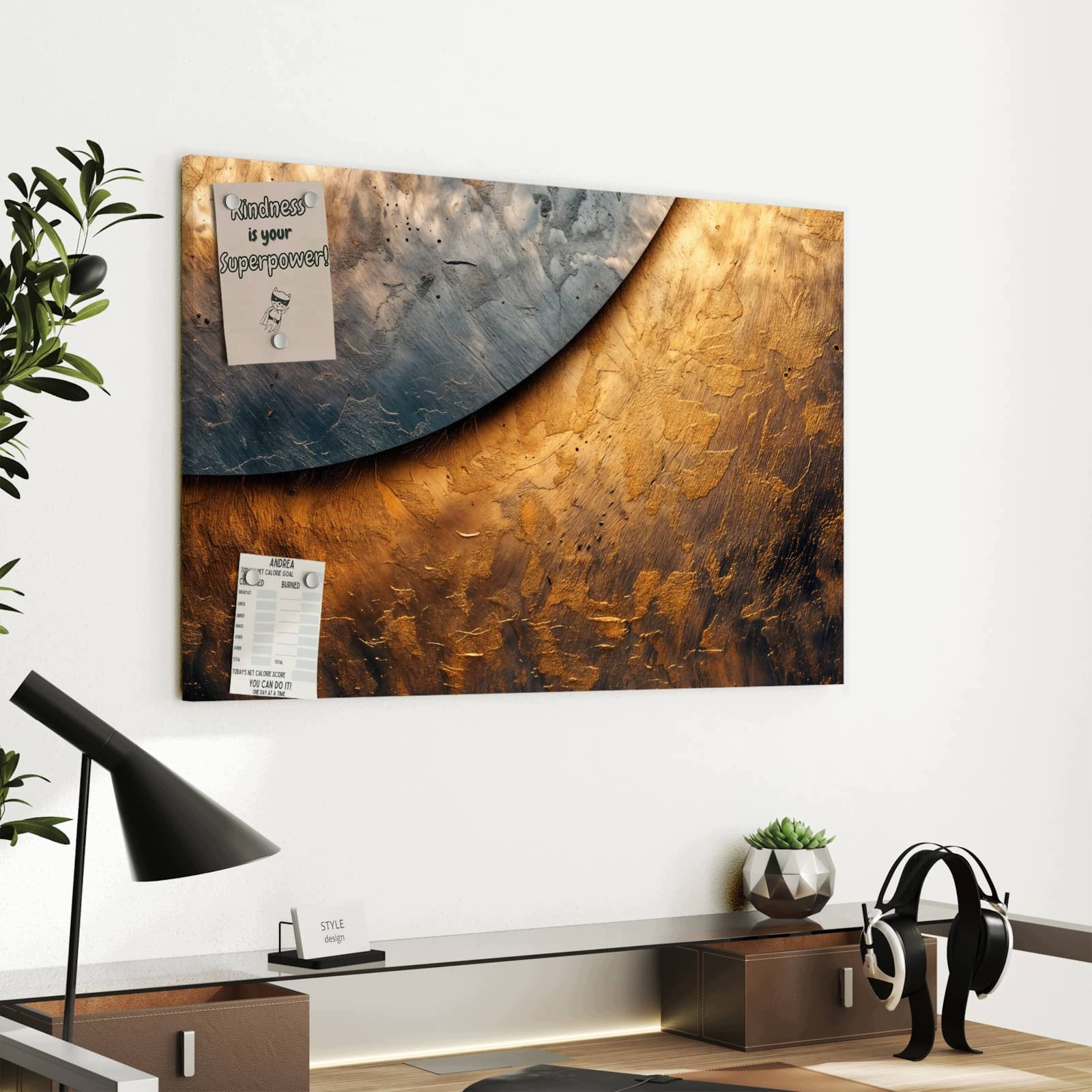 Magnetická tabule Abstraktní Kov 60 × 40 cm