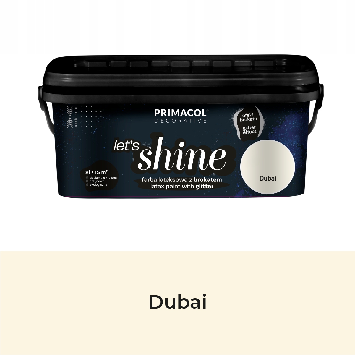 Primacol Let's Shine Dekorativní Barva Se Třpytkami Dubaj 2L Béžová