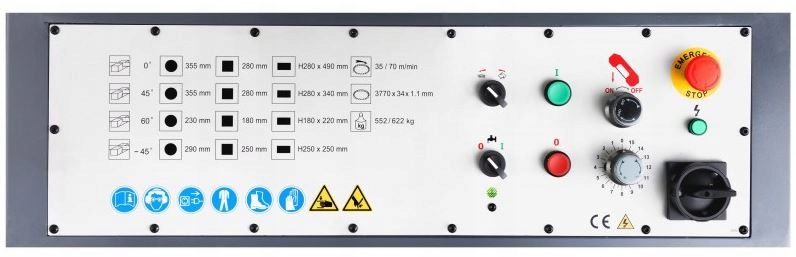 PIŁA TAŚMOWA PRZECINARKA DO METALU CORMAK BS530 490x300mm GRAWITACJA Model BS530