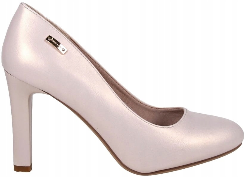 Béžové Perleťové Lodičky Na Podpatku Pohodlné Lodičky Na Stabilním Podpatku