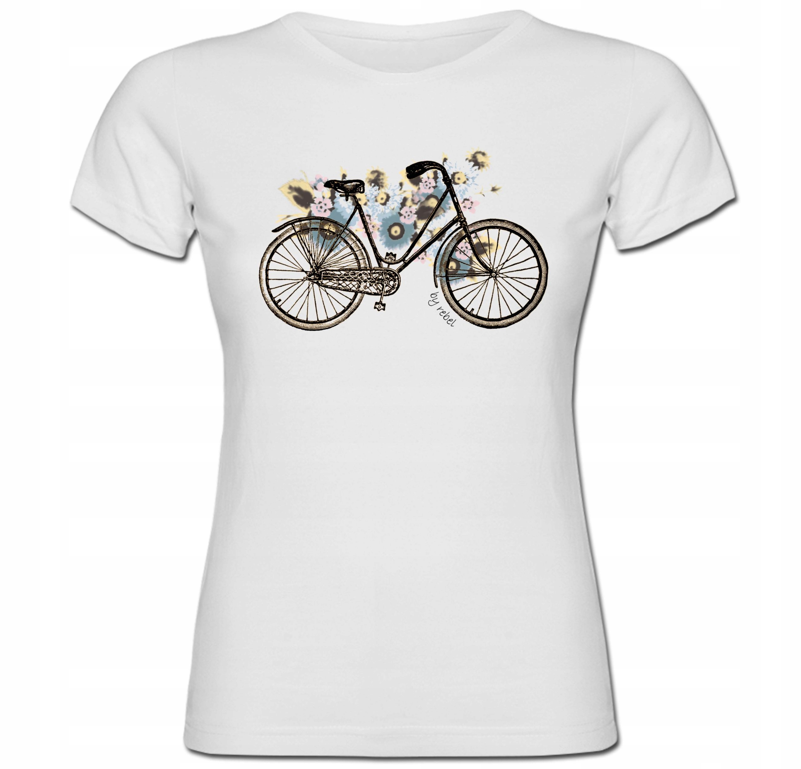 

Tshirt damski rowerek classic kwiaty bike rower M