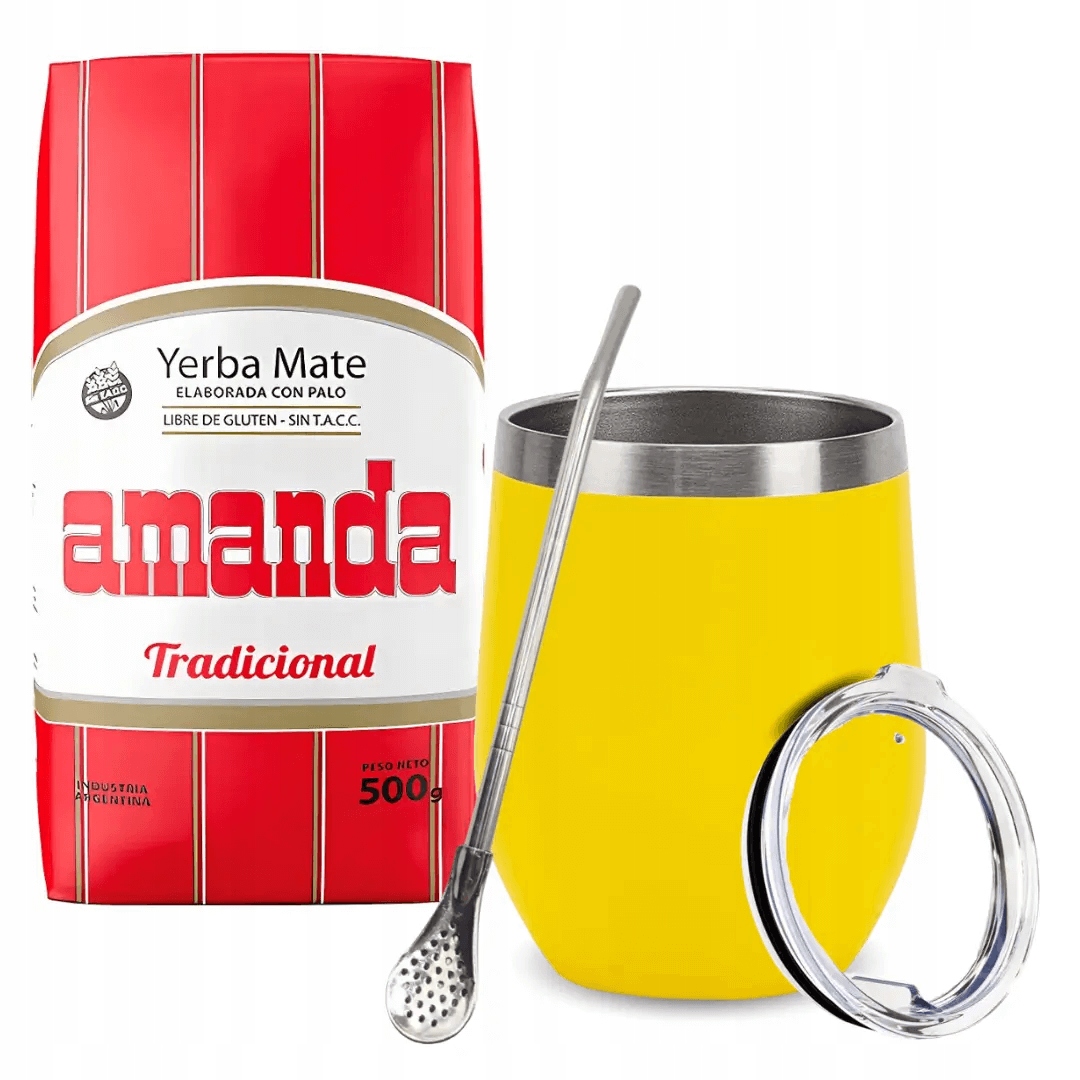 Levně Startovací Sada Yerba Mate Amanda Elaborada Tradicional Příslušenství