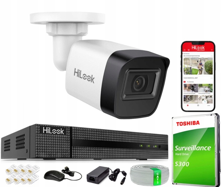 Sada na monitorovanie domu vonkajšia Ip kamera 1x IPC-B141H-C 4MPx Ir 20 m