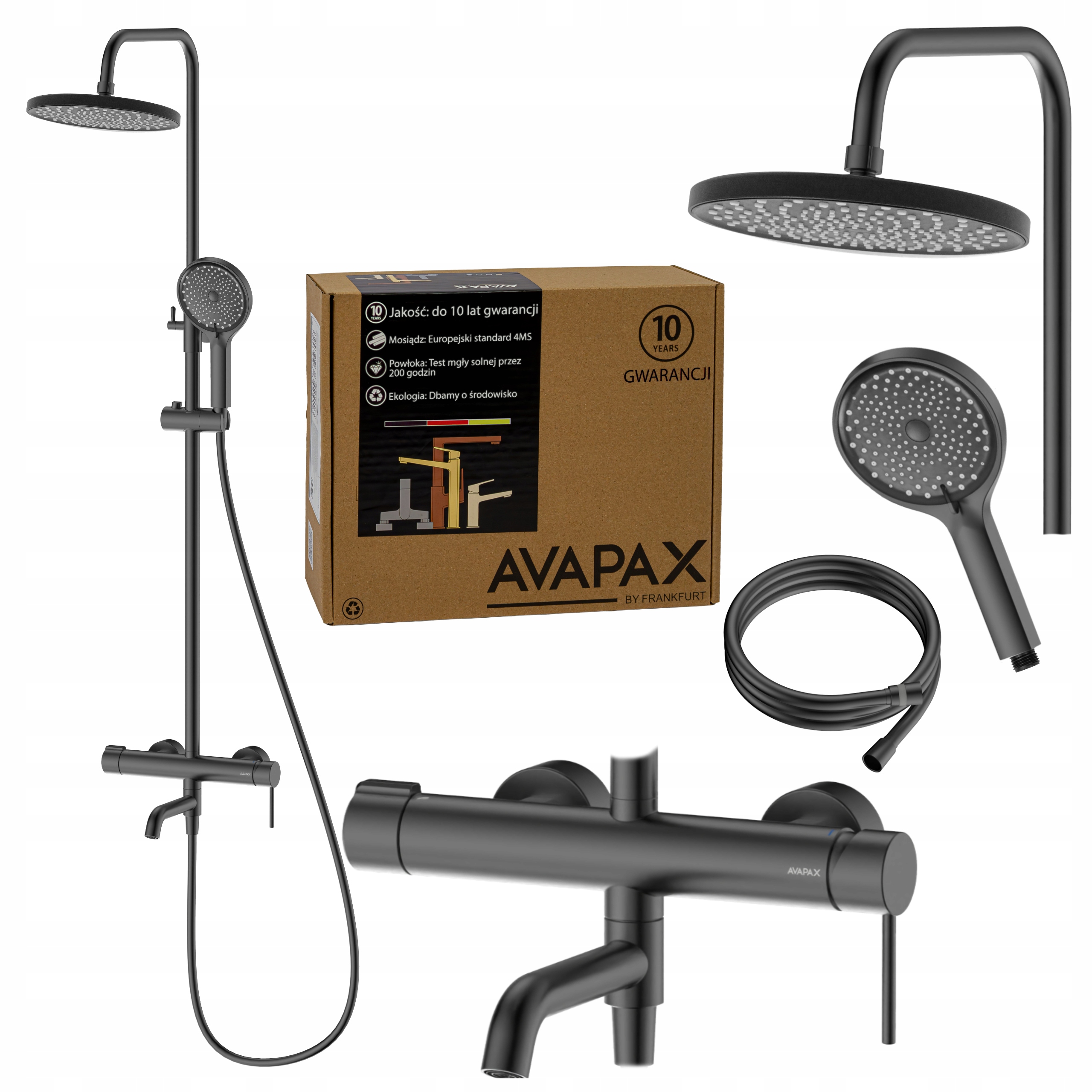 Sprchový sloup Komplet s baterií Gun Grey Metal Tytan Grafit Šedý Mat