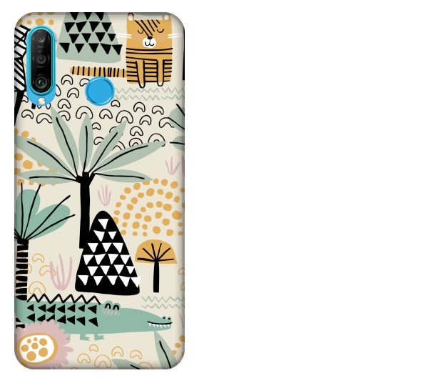 

Etui pokrowiec Huawei P30 Lite Wzór tropikalny Afr