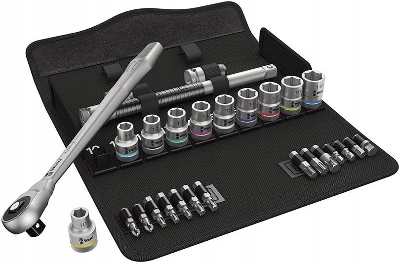 Sada koncoviek nástrčného kľúča 1/2" s račňou Zyklop Metal 8100 Sc Wera