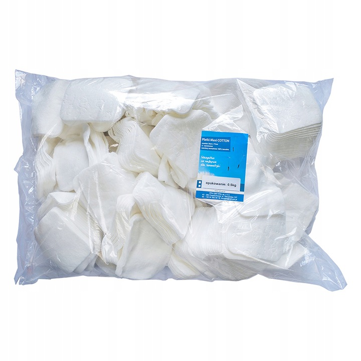 

Duże Płatki waciki kosmetyczne bawełniane 0,5kg