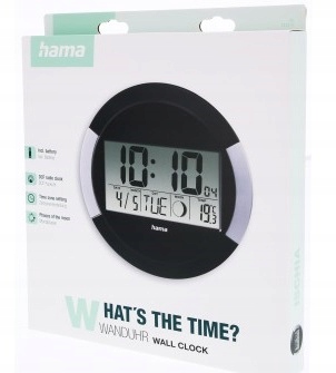 ZEGAR ELEKTRONICZNY ŚCIENNY DCF "Ischia" HAMA Kształt okrągły