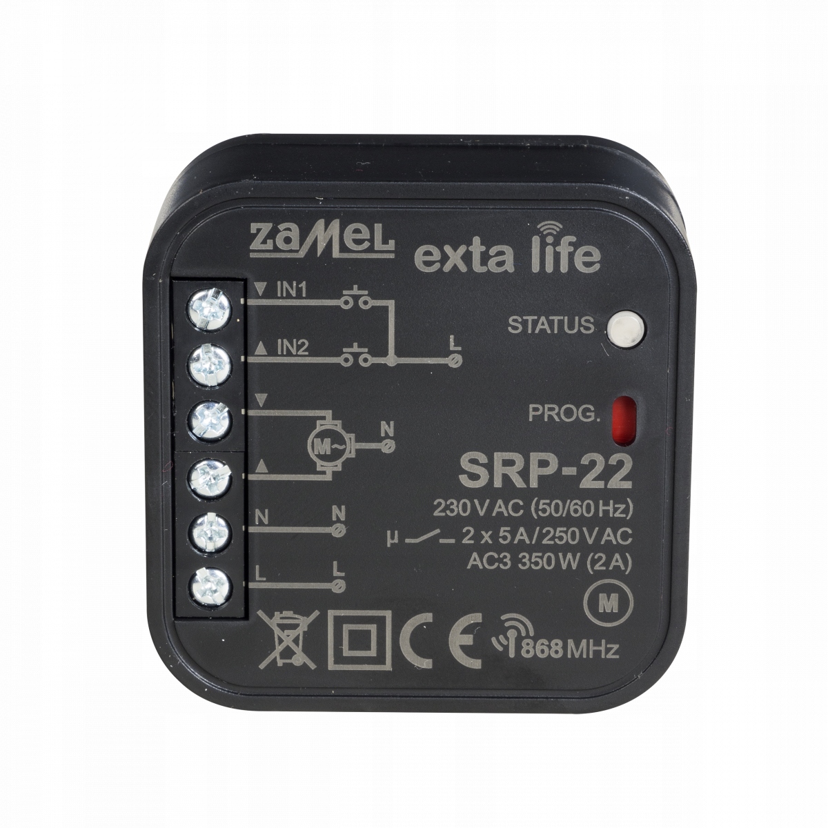 Zestaw sterowania roletami pilotem: 4x SRP-22 + Pilot P-456/2 Zamel Exta EAN (GTIN) 5903669207245