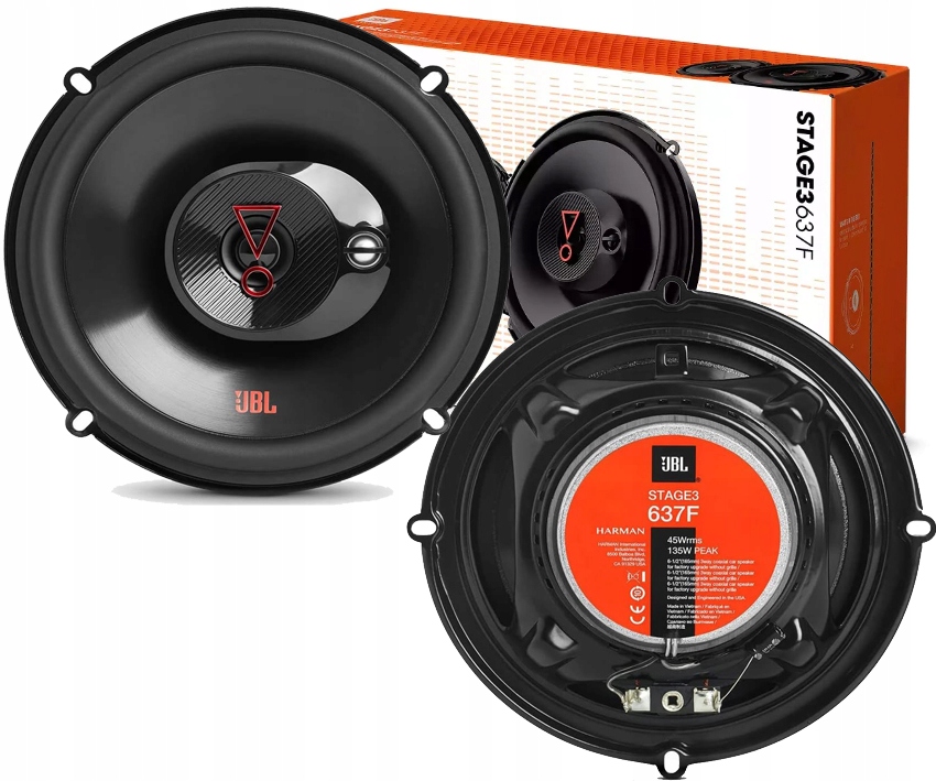 JBL STAGE3 637 4 GŁOŚNIKI TRÓJDROŻNE VW PASSAT B6 B7 CC DRZWI PRZÓD+TYŁ EAN (GTIN) 6925281946677