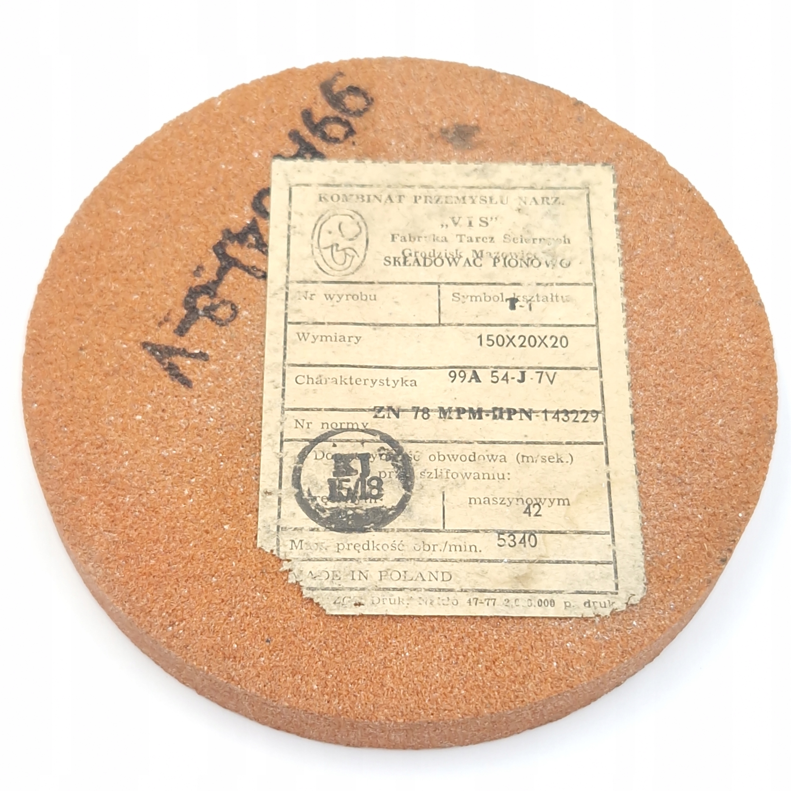 ŚCIERNICA T1 150x20x20mm 99A 54-J-7V