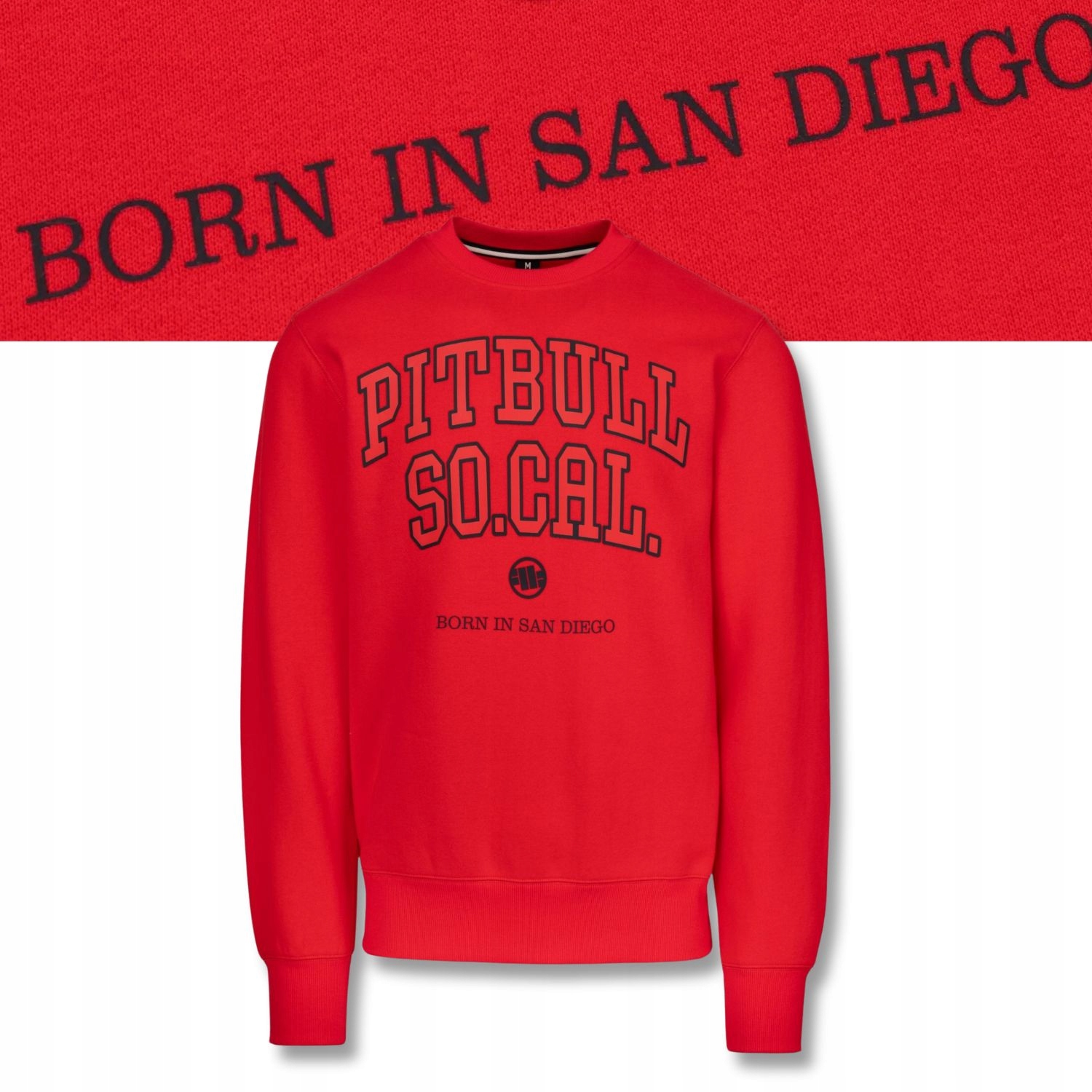 Pánská Mikina Pitbull So Cal Crewneck Potisk na přední straně Mikina Bez Kapuce