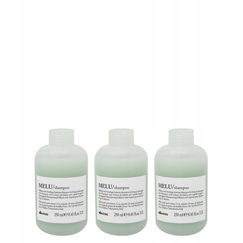 Davines Melu šampon 3x 250 ml hydratace a posílení křehkých vlasů sada