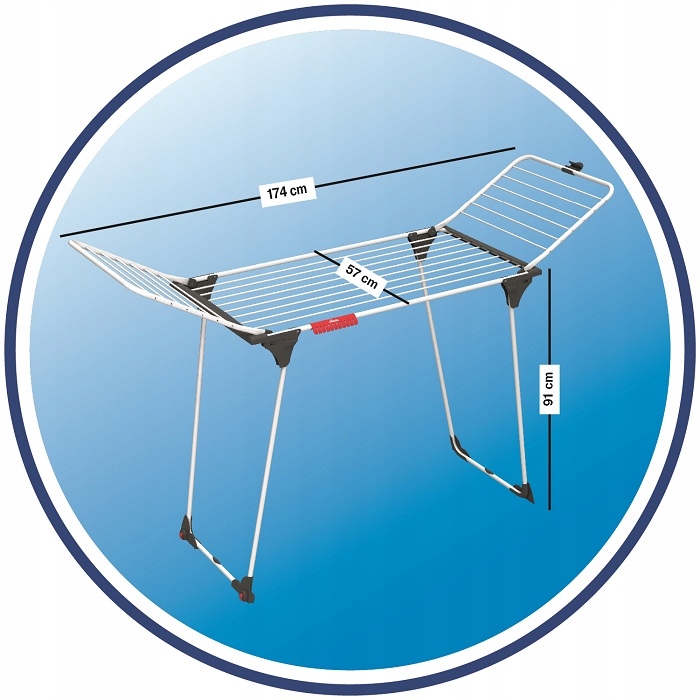 Suszarka Na Pranie Vileda King Składana Szeroka Stan opakowania oryginalne