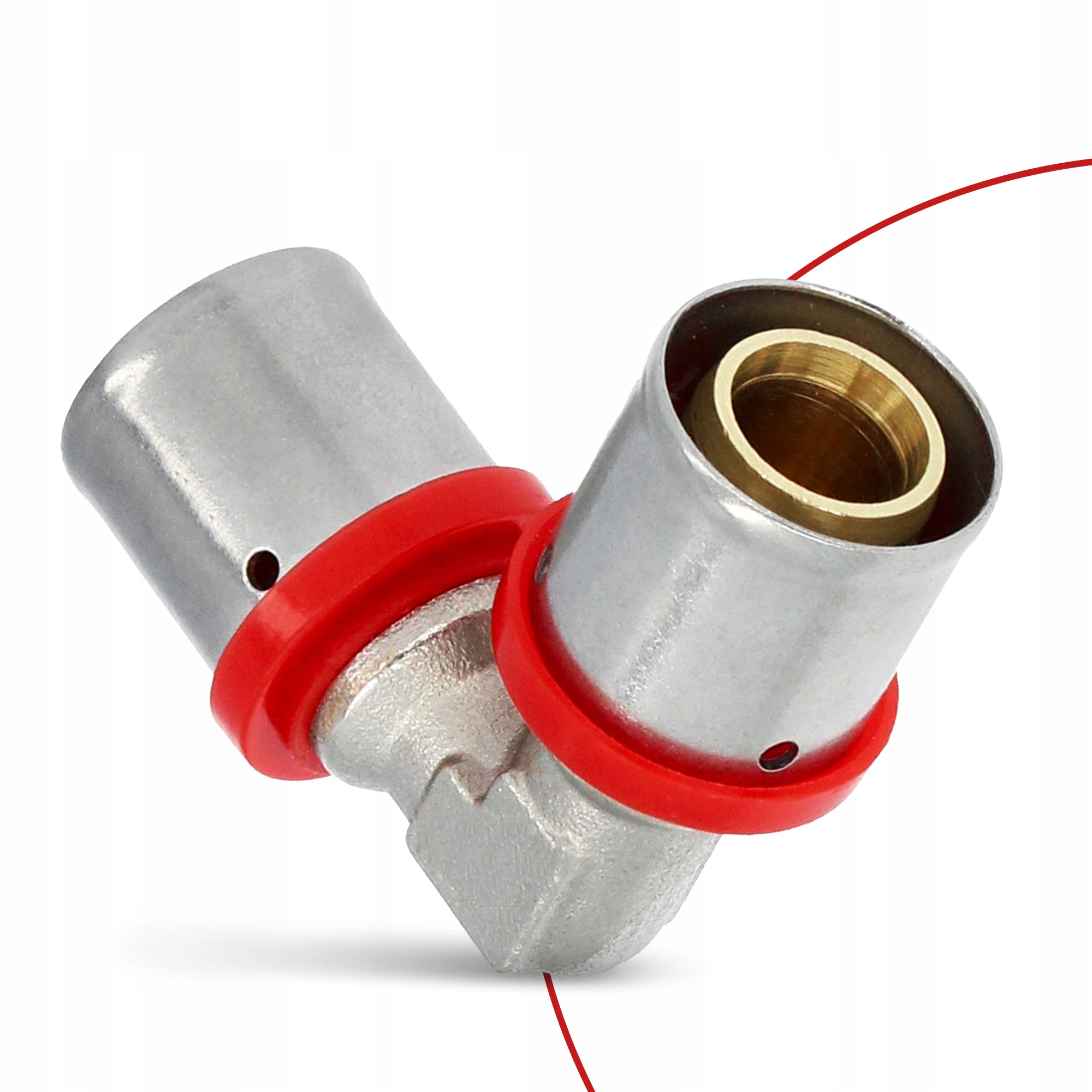 Kolano PEX 16 mm ZAPRASOWYWANE Zaciskane Złączka Rur Kolanko Mosiężne PRESS Rodzaj kolanko