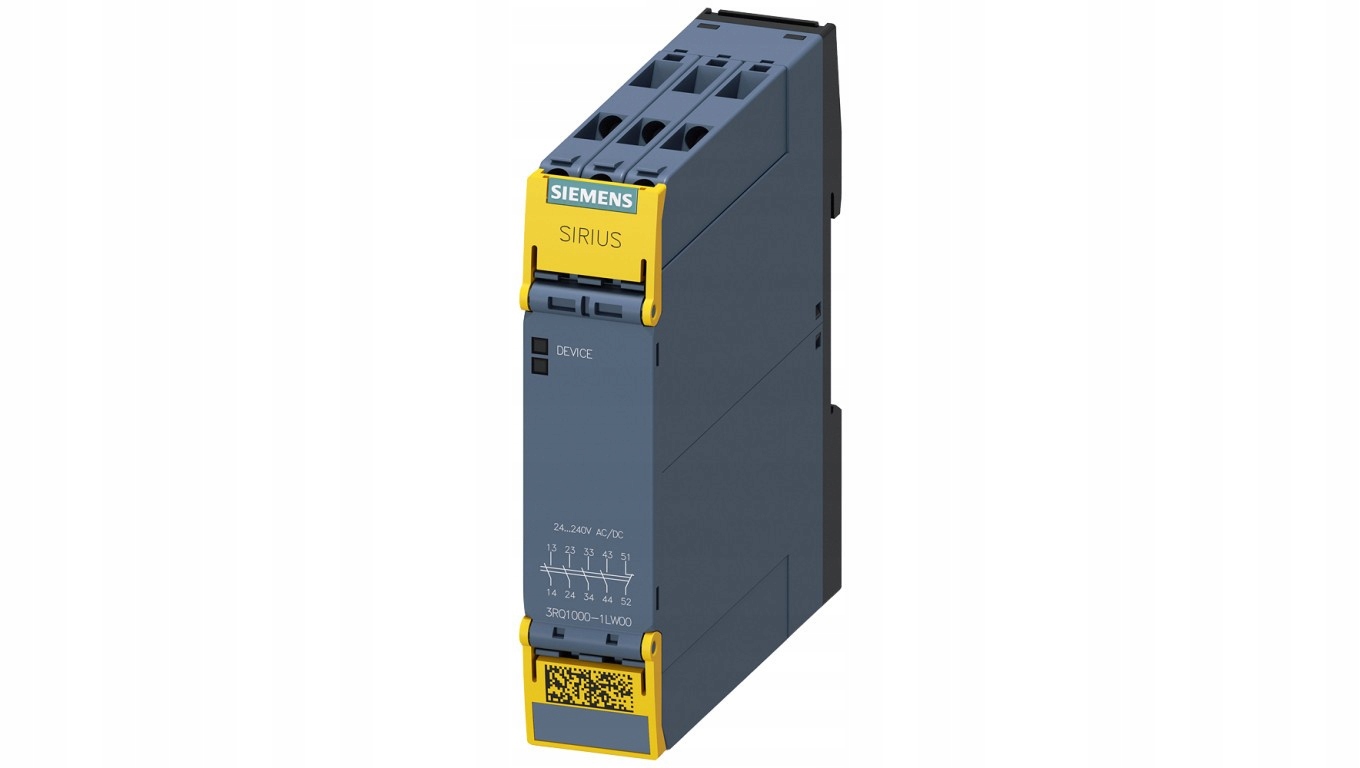 Przekaźnik bezpieczeństwa styki 4Z+1R szerokość 225mm 24...240V Ac/dc 3RQ10