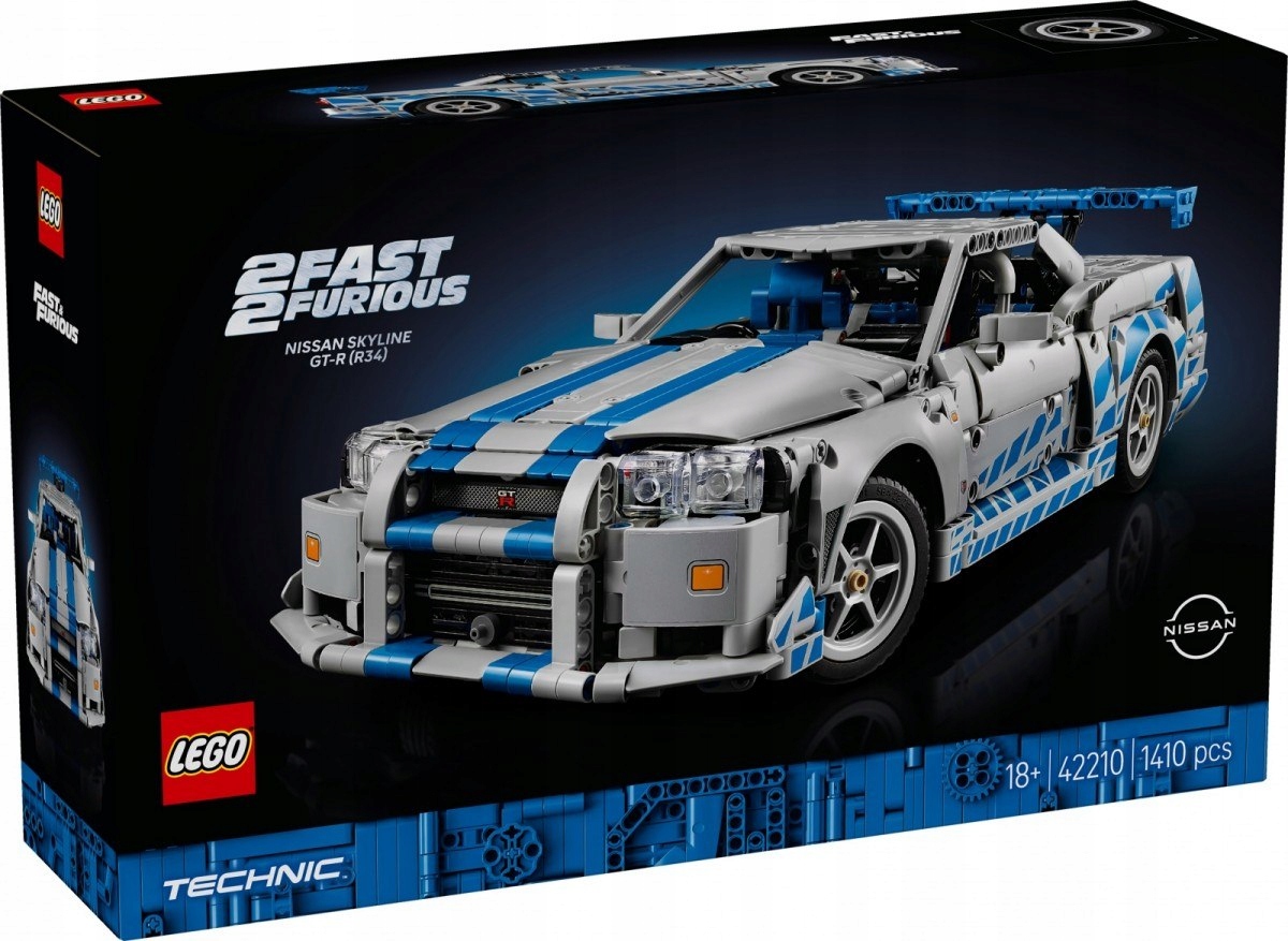 Stavebnice Technic 42210 Auto Nissan Skyline Gt-r (R34) z filmu Příliš rychlé,