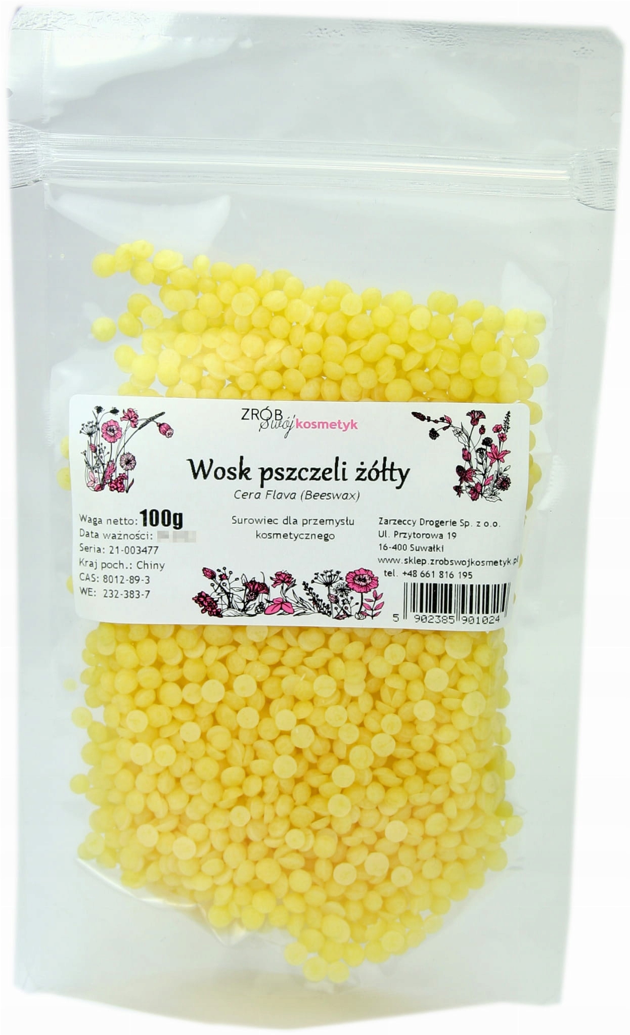

Wosk pszczeli żółty naturalny 100g kosmetyczny