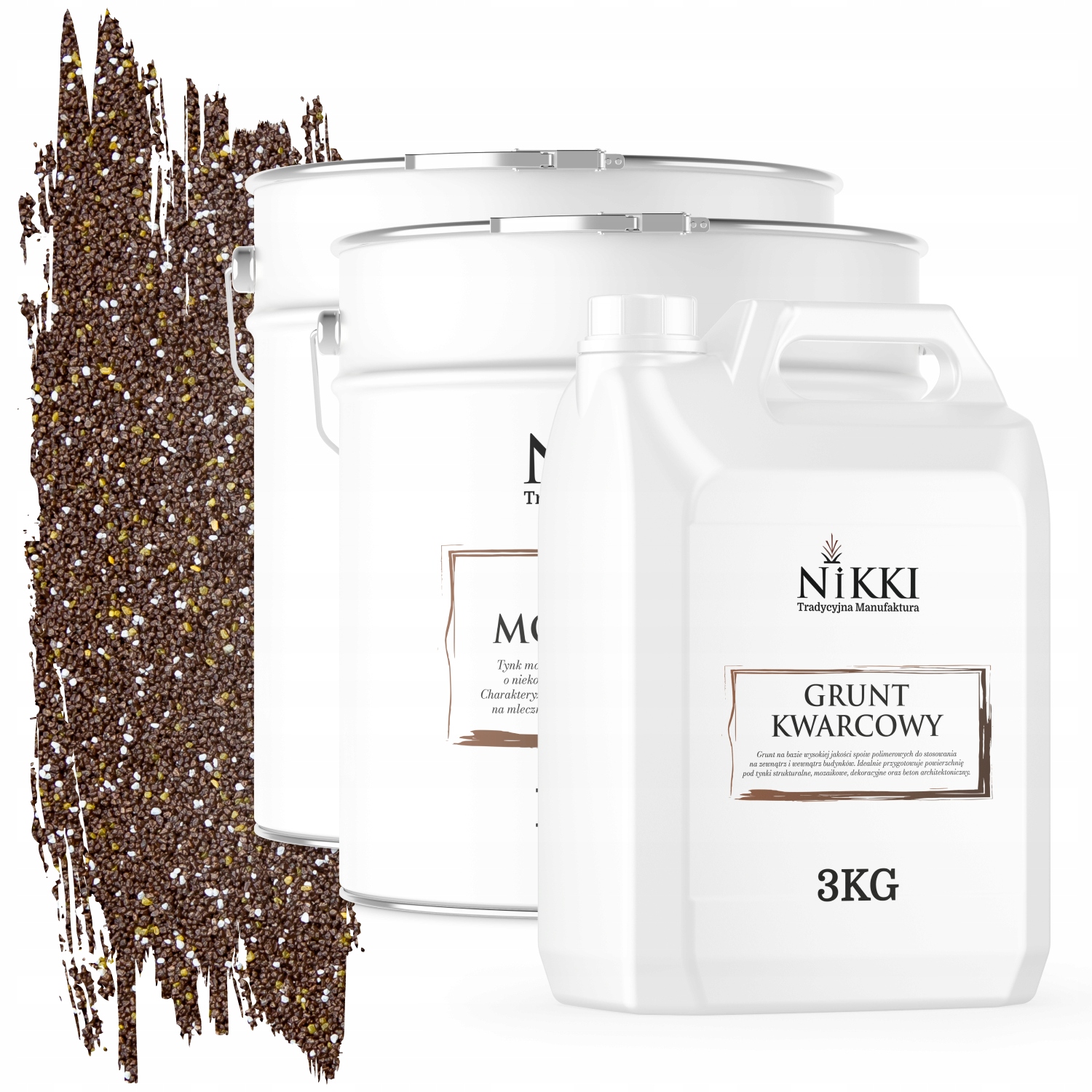 Mozaiková Živicová Omietka Hnedá Tmavá M63 Ozdobná Sada 2x12,5KG +základný Náter