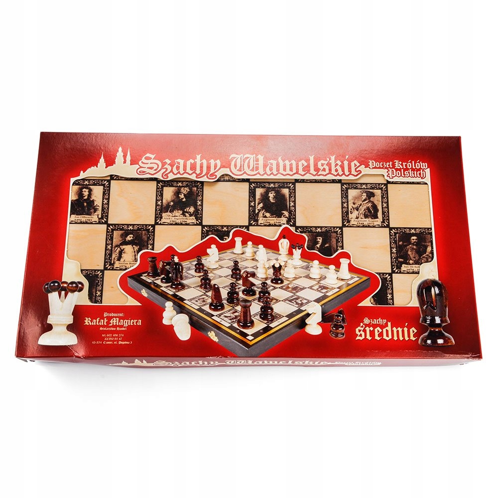 

Szachy Wawelskie średnie 43 cm drewniane Magiera