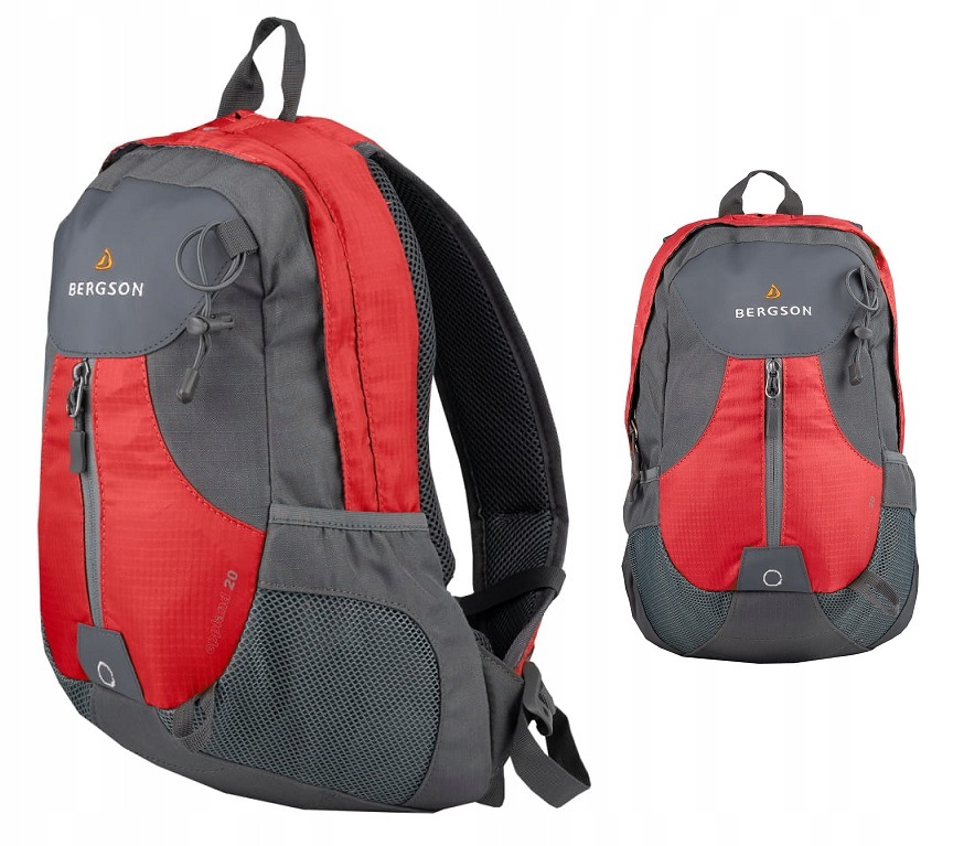Plecak Bergson Oppland 20L Red turystyczny miejski H2O lekki kompaktowy