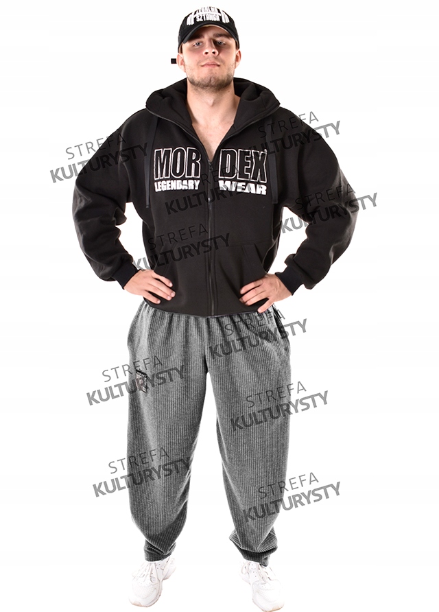 Spodnie prążkowane Mordex szare L siłownia York