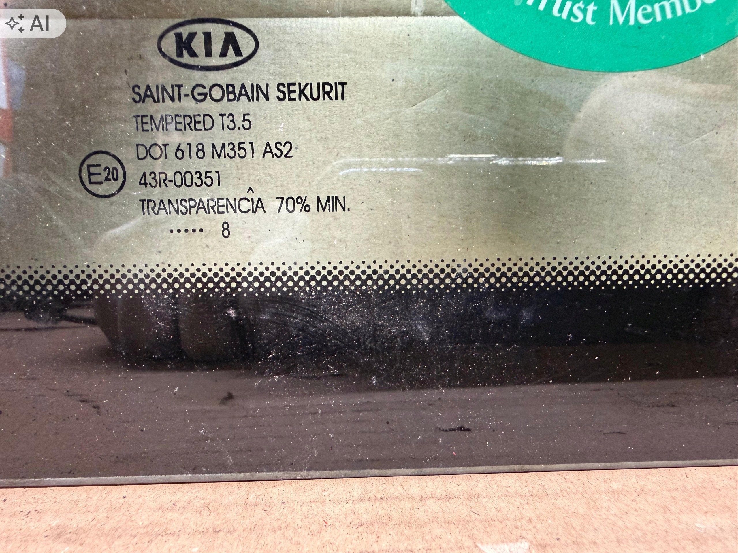 KIA CEED and KOMBI window bodywork right rear part 2006-12R