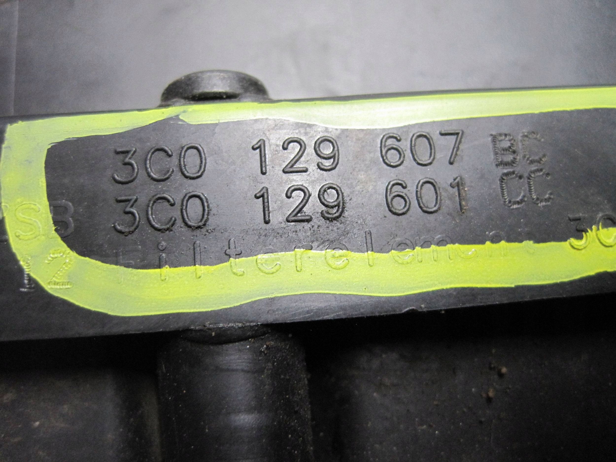 luftfiltergehäuse AUDI A3 VW 3C0129607BC