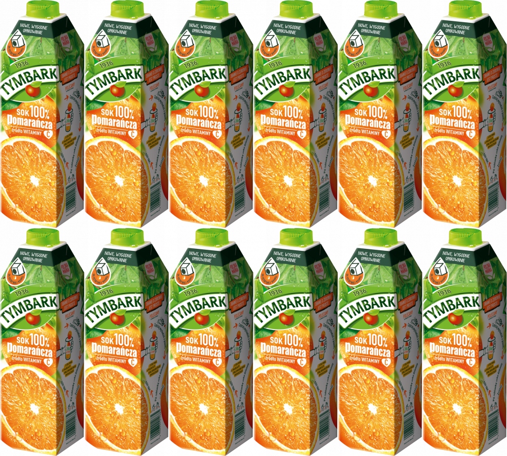 Sok pomarańczowy Tymbark karton 1l x12