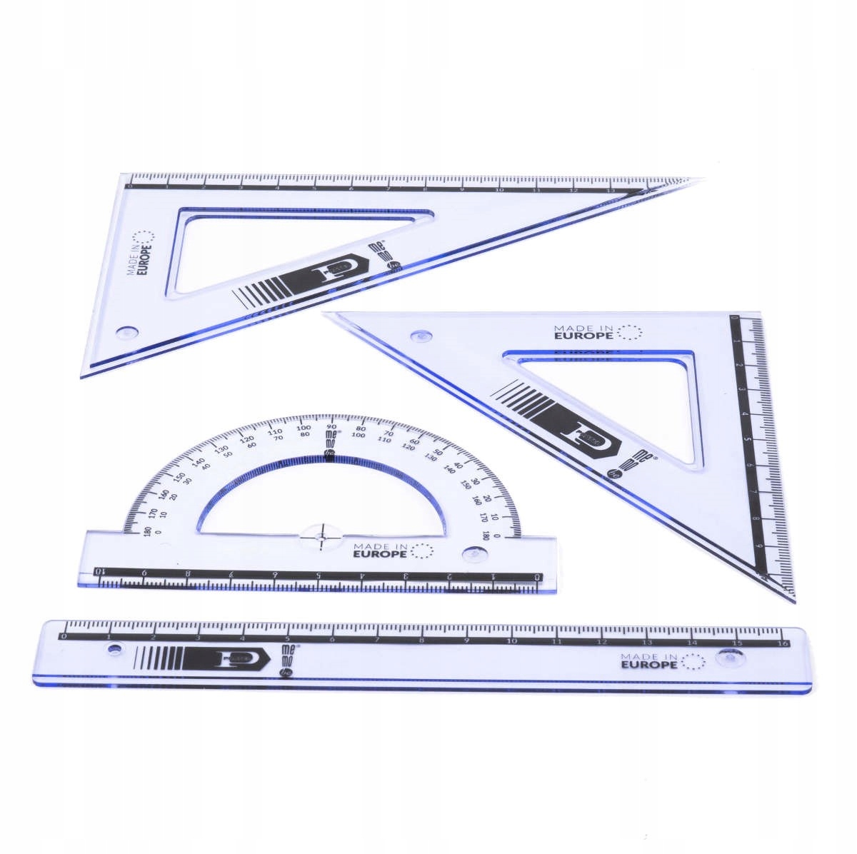 

Zestaw geometryczny 4 elementy Pratel linijka 16cm