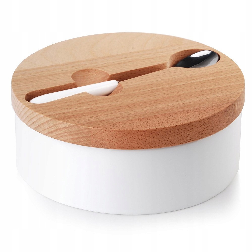 CUKIERNICA cukierniczka porcelanowa + ŁYŻECZKA K1