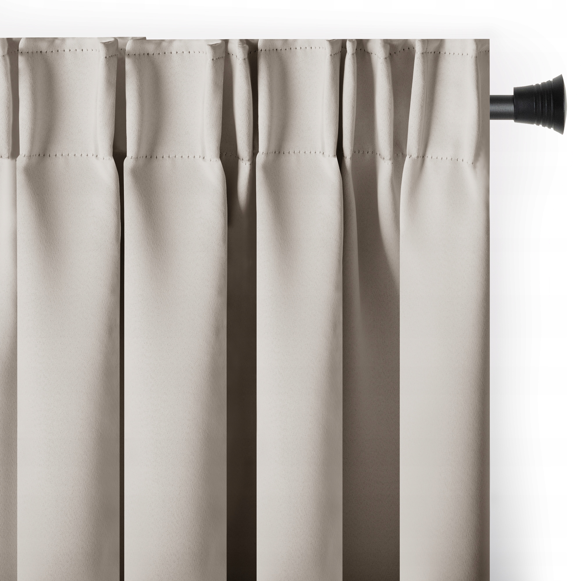 RESTILO Zasłona 90% zaciemniająca 140x270 blackout j.beż na taśmie wave