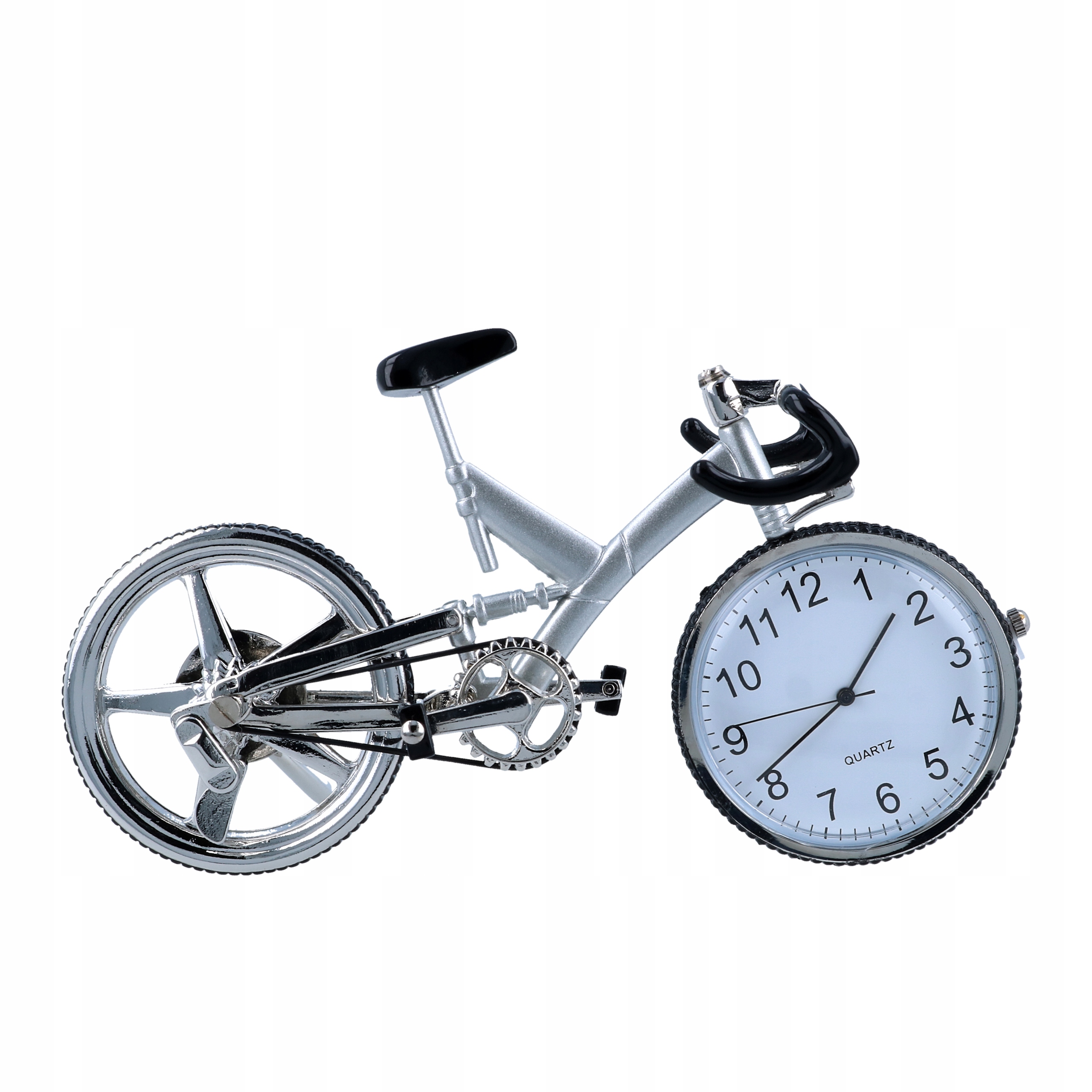 

Zegarek rower srebrny dla rowerzyty bateria