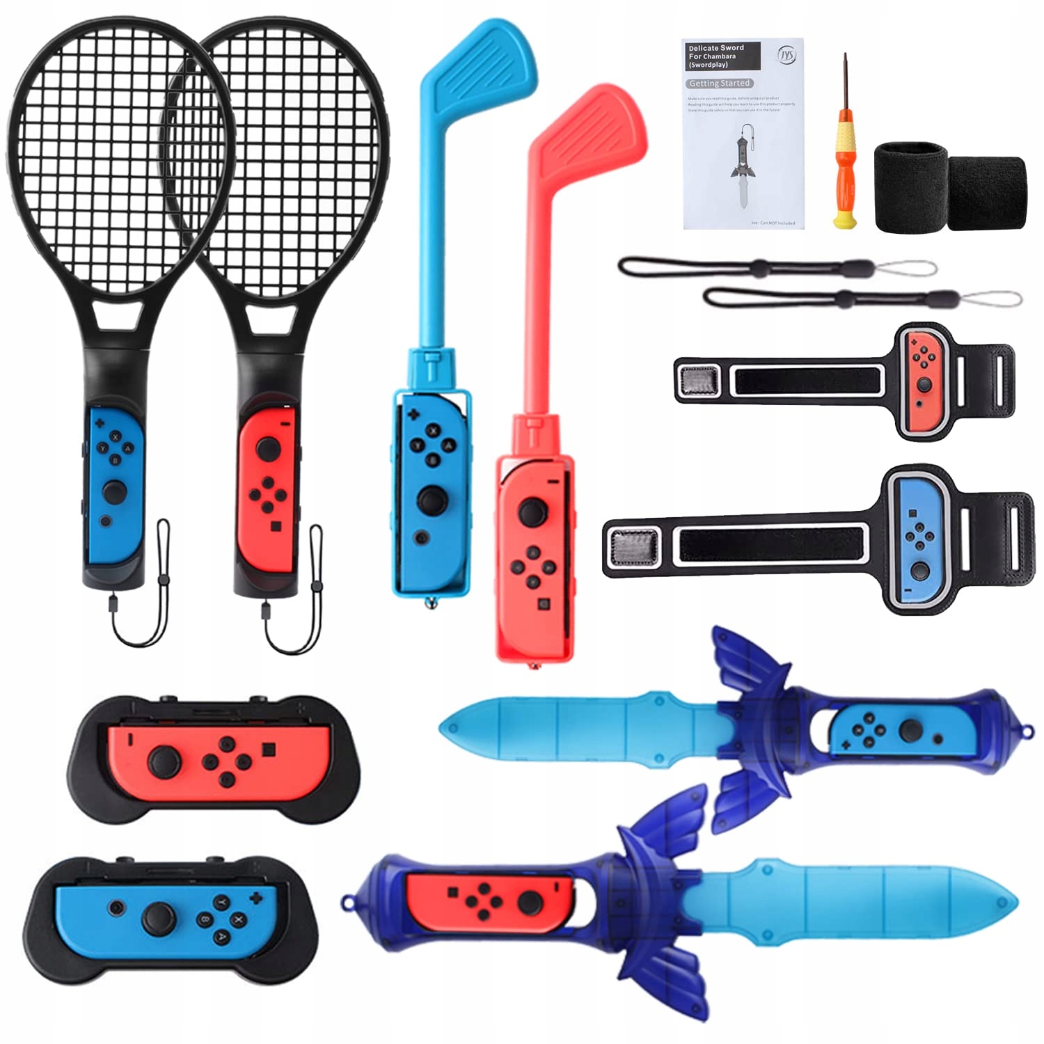 Zestaw Sportowy 12W1 Do Joy-con Do Nintendo Switch Oled Golf Tenis