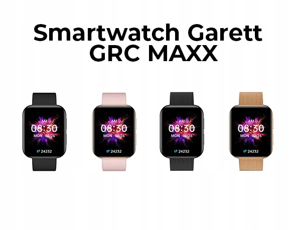 SMARTWATCH GARETT GRC MAXX GOLD STEEL Transmisja danych brak