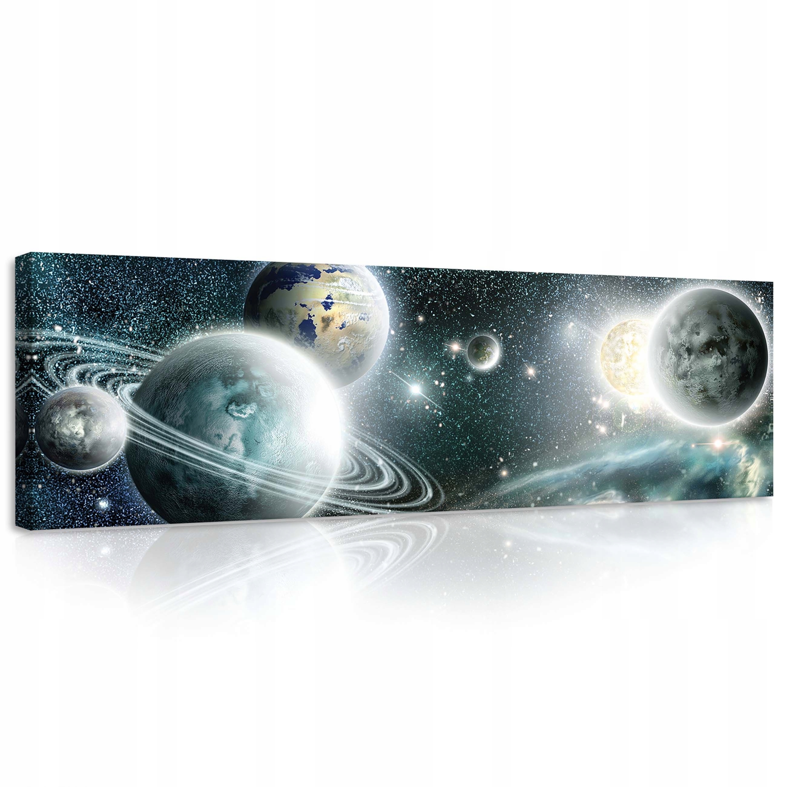 Obraz 145x45 Vesmír planety hvězdy galaxie mlhovina Saturn krajina
