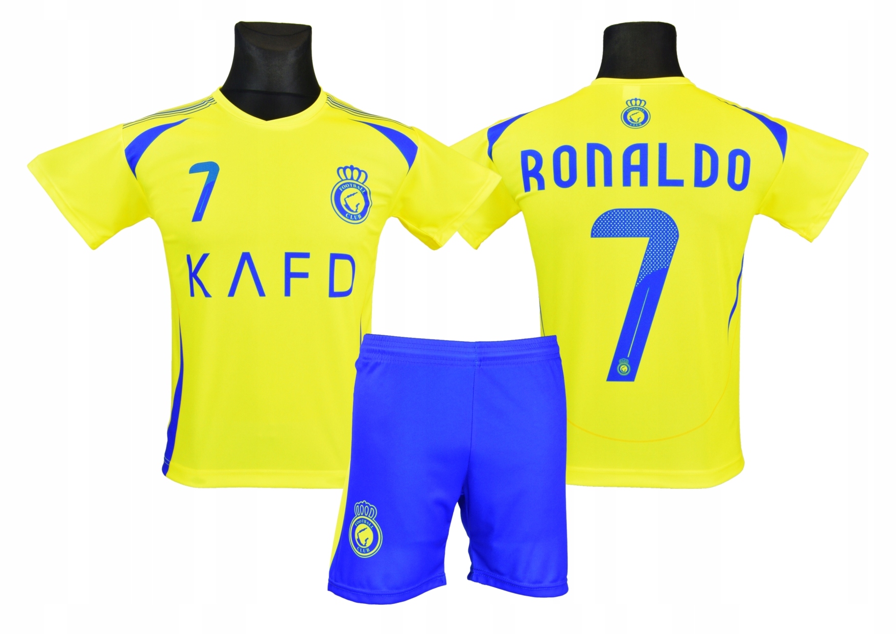 RONALDO strój piłkarski koszulka spodenki rozm. 140