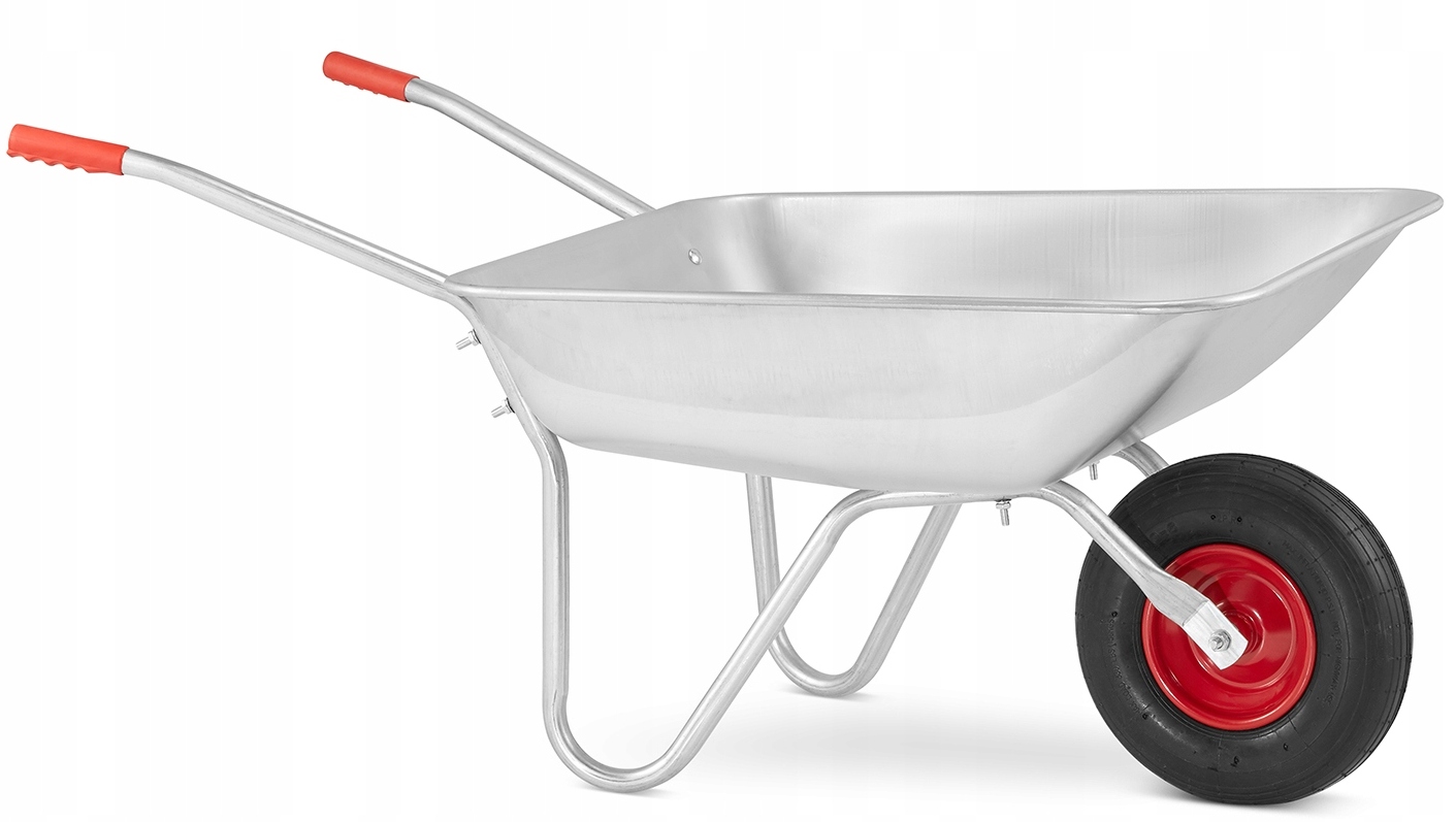 Taczka Ogrodowa Budowlana Mocna Ocynkowa Wózek Ogrodowy 120L Lekka Taczki