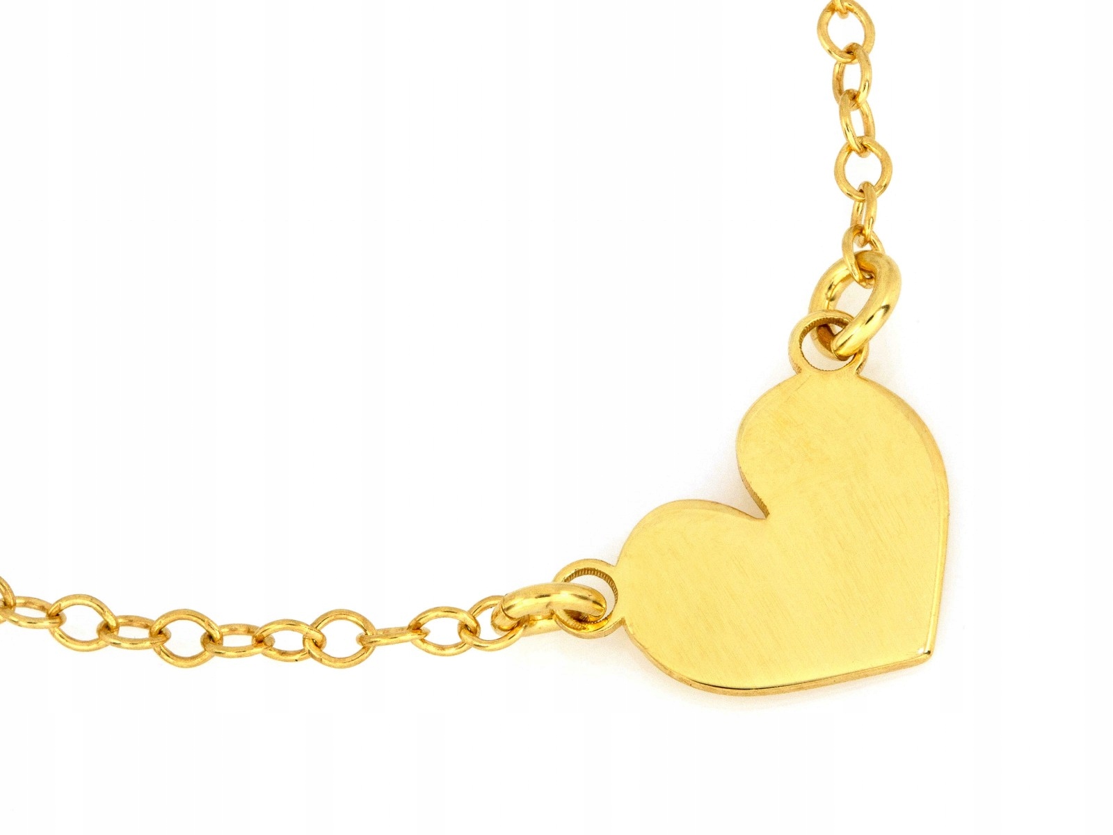 Stříbrný pozlacený náhrdelník se srdcem 925 1.73 g 45 cm jako dárek, módní vzor