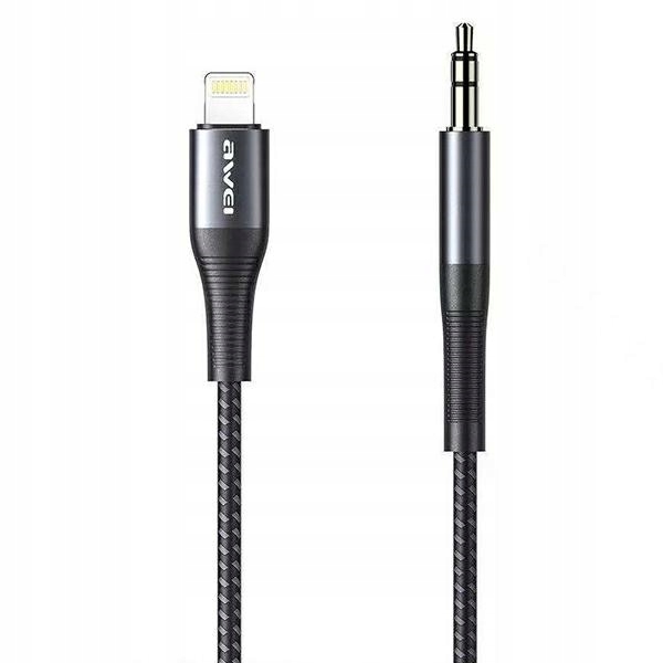 Adapter Awei CL-116L Lightning/JACK 3.5mm Szary/Dark Grey