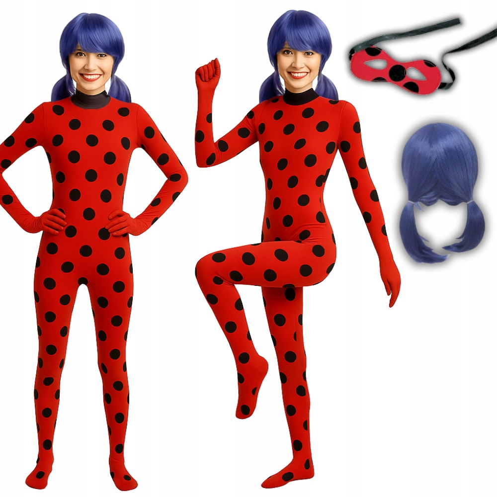 Kostým Převlek Beruška S Puntíky Cosplay Kombinéza Bal M L