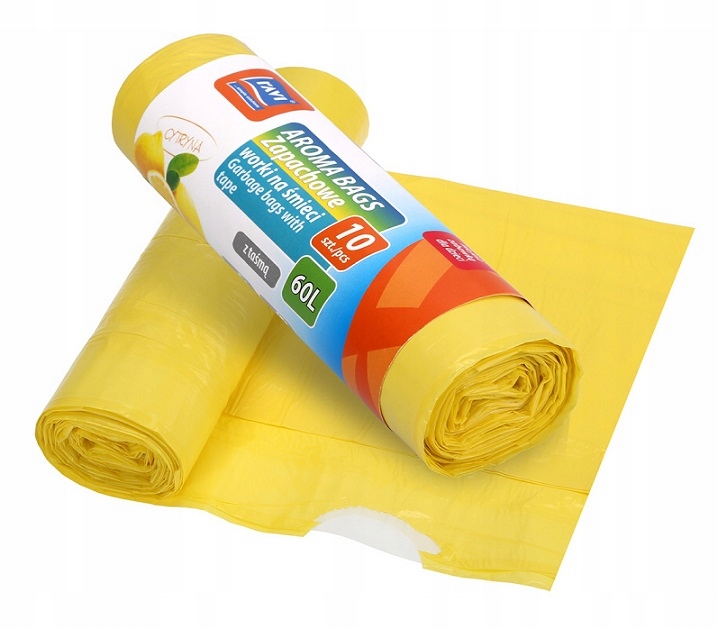 

Worki Śmieci Taśmą Zapachowe Cytrynowe 60L 10 Szt