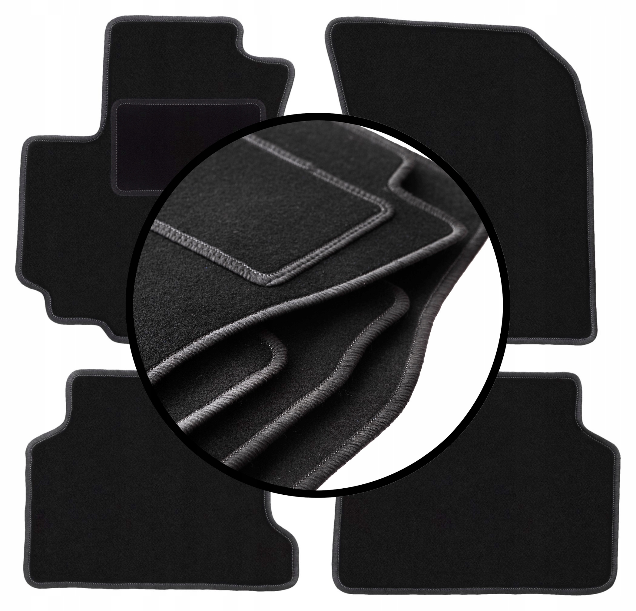 Velurové koberce komplet pro: Suzuki Swift V 5D hatchbachk (2010-2016)