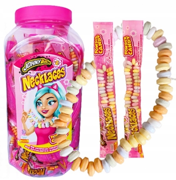 Cukierki Top Necklaces Pudrowe Naszyjniki Johny Bee 70 x 17g