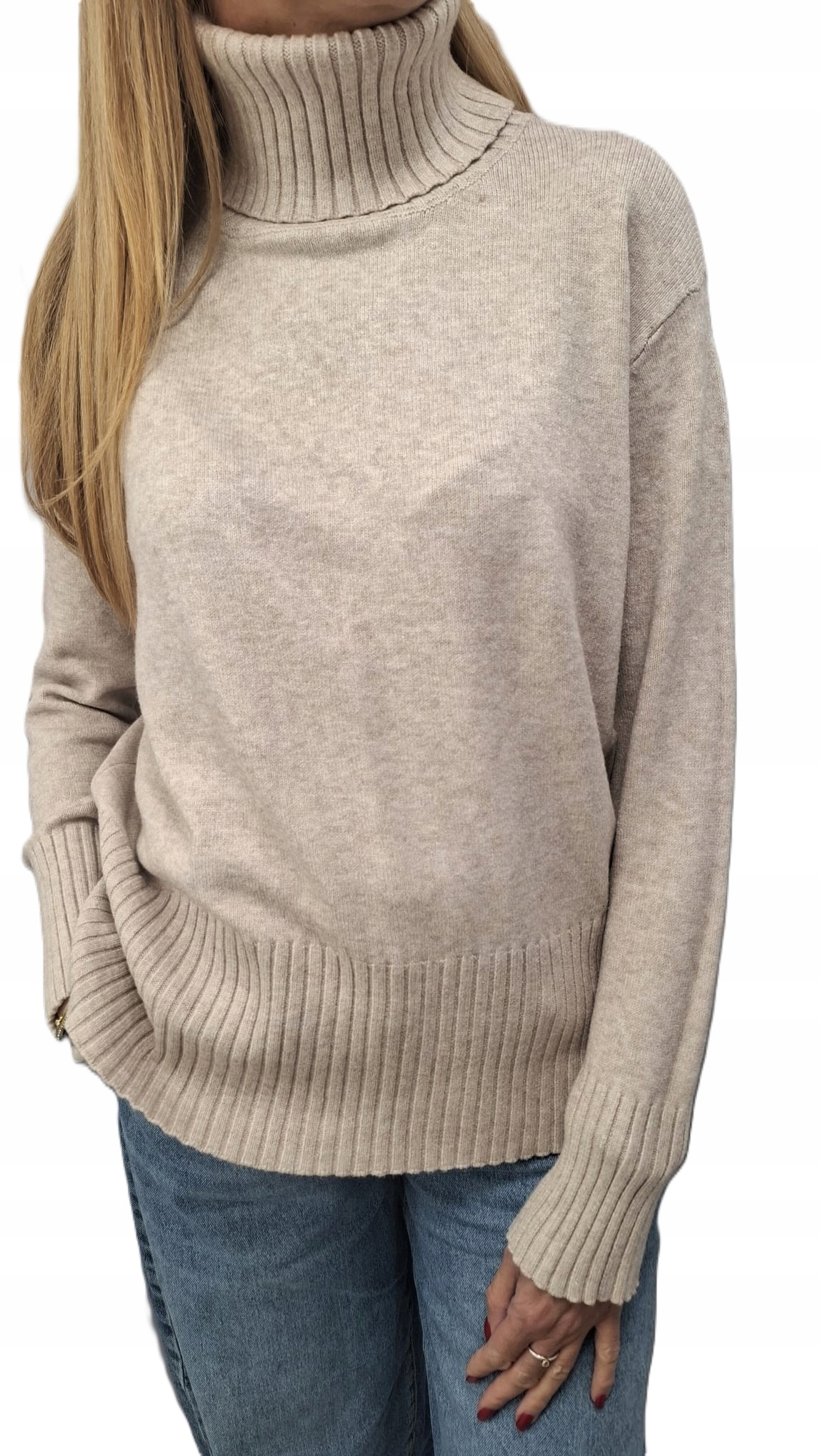 Lemonada Svetr Golf s výšivkou Klasika Béžová Melanžová