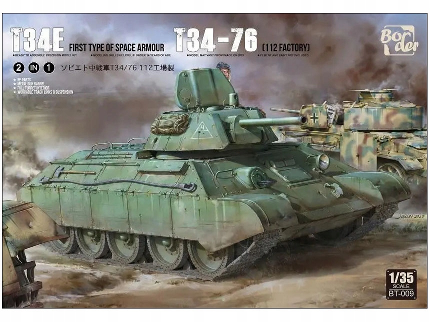Tank T-34/76 112 Factory T-34E model BT-009 Border