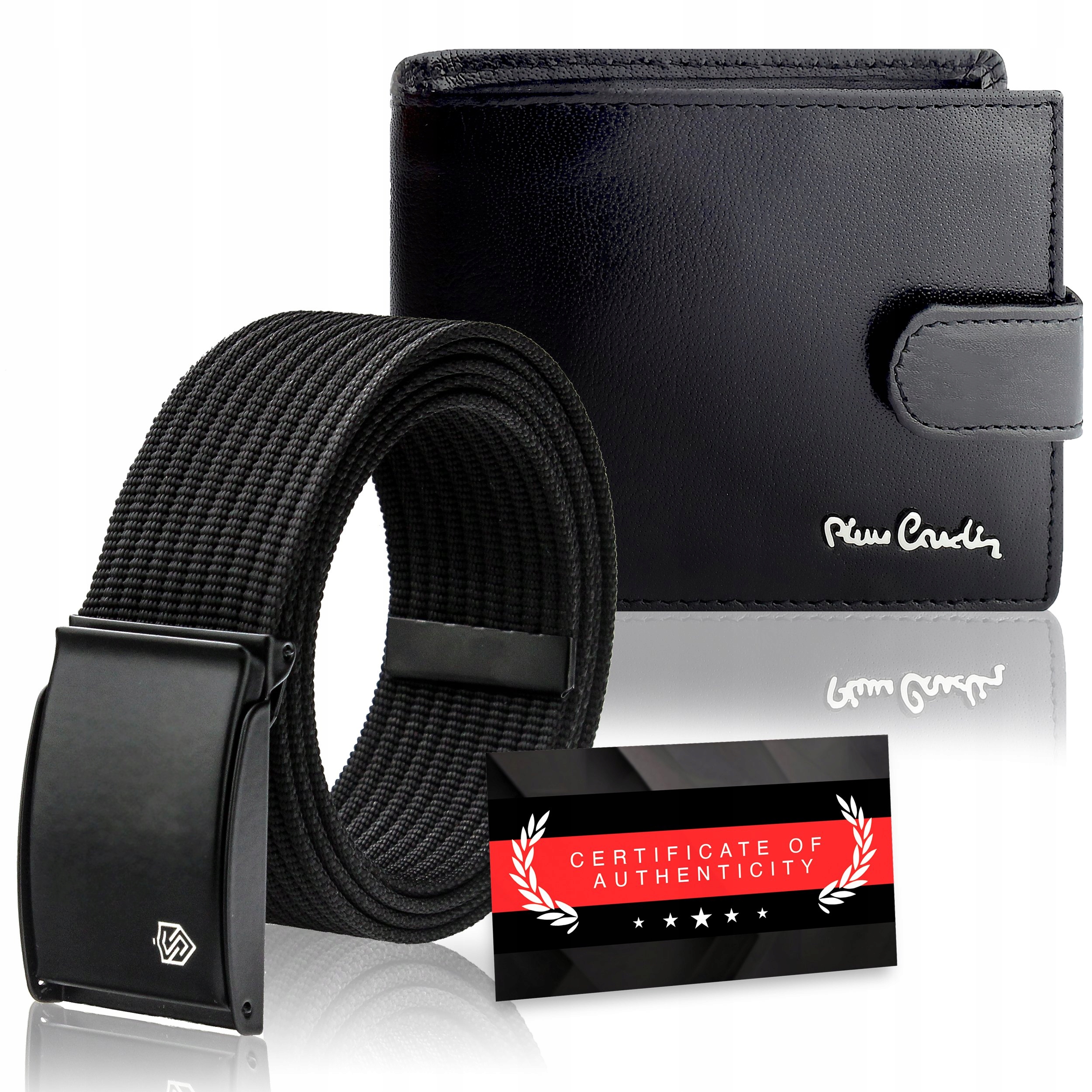 Originální pánská kožená peněženka s Rfid ochranou Pásek Plátěný Certifikát