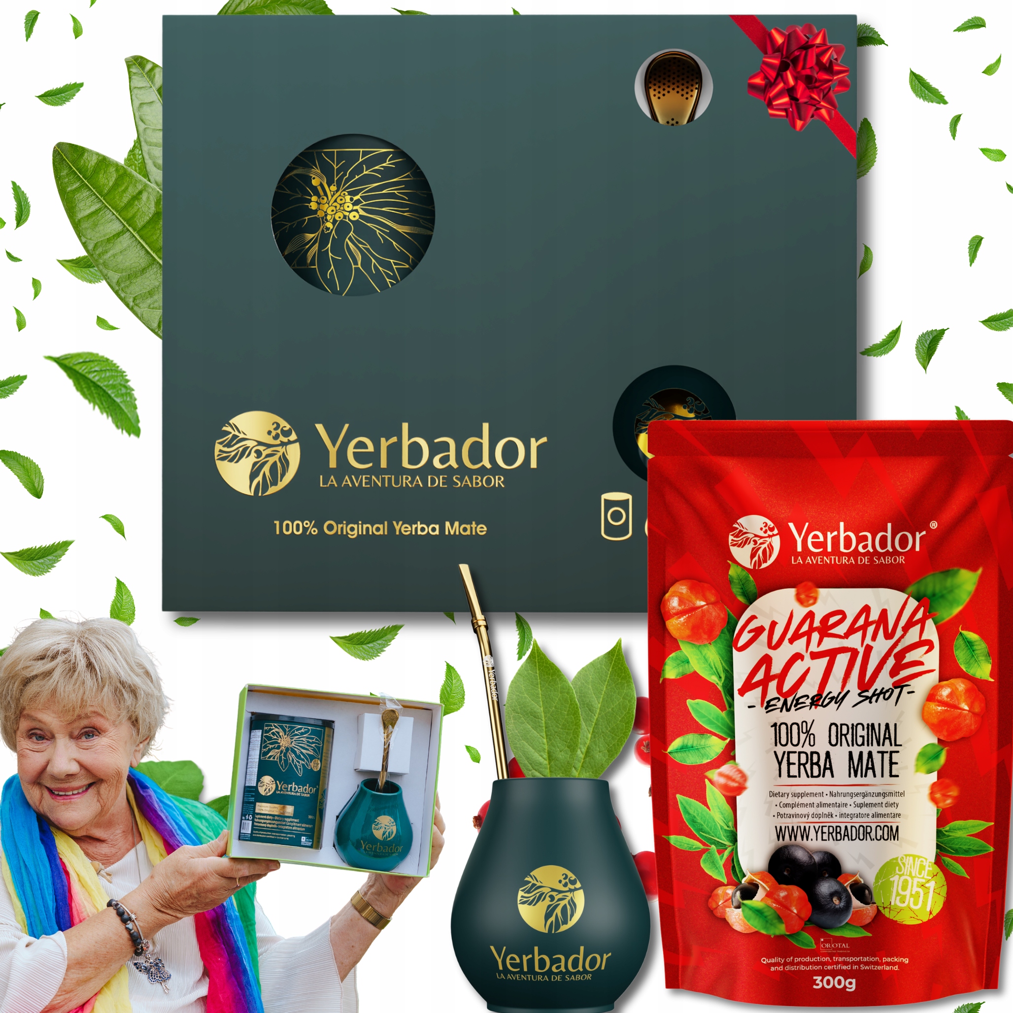 Levně Yerba Mate Startovací Sada Yerbador Guarana – Silná Energie, Kalabasa, Bombilla