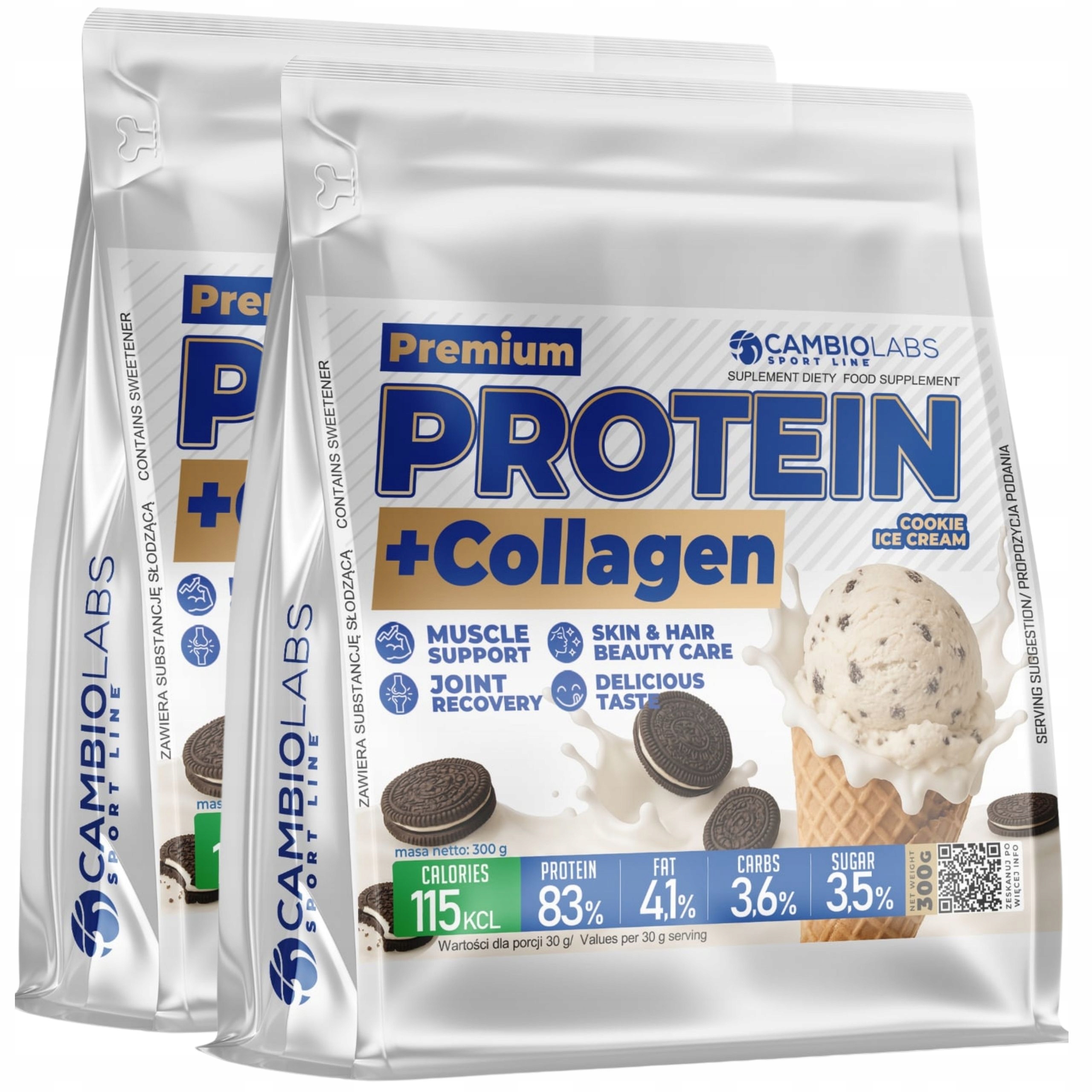 Protein pro ženy s kolagenem Syrovátkový Koncentrát Syrovátky Kolagen Sušenky x2